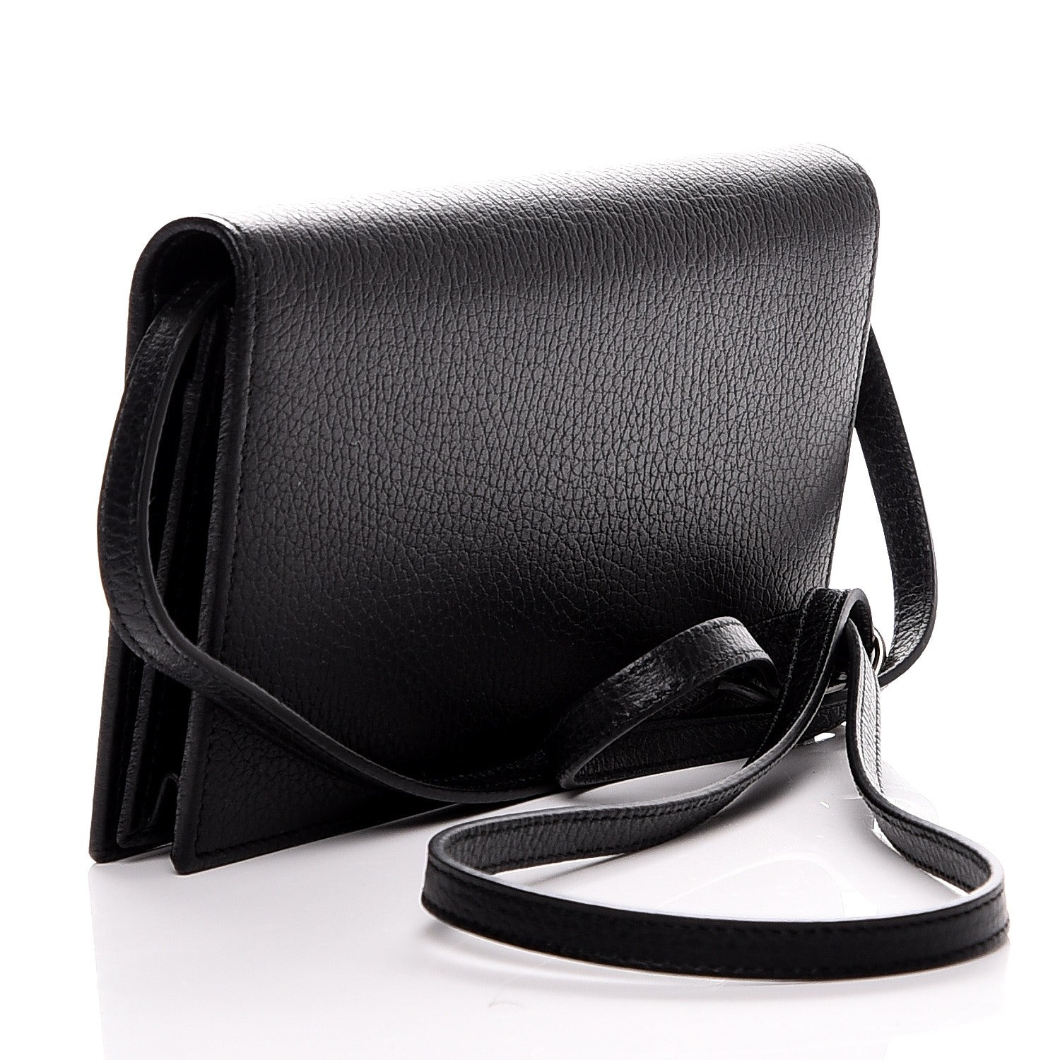 Gucci Dollar Calfskin Mini Swing Wallet Bag Black 3 of 9