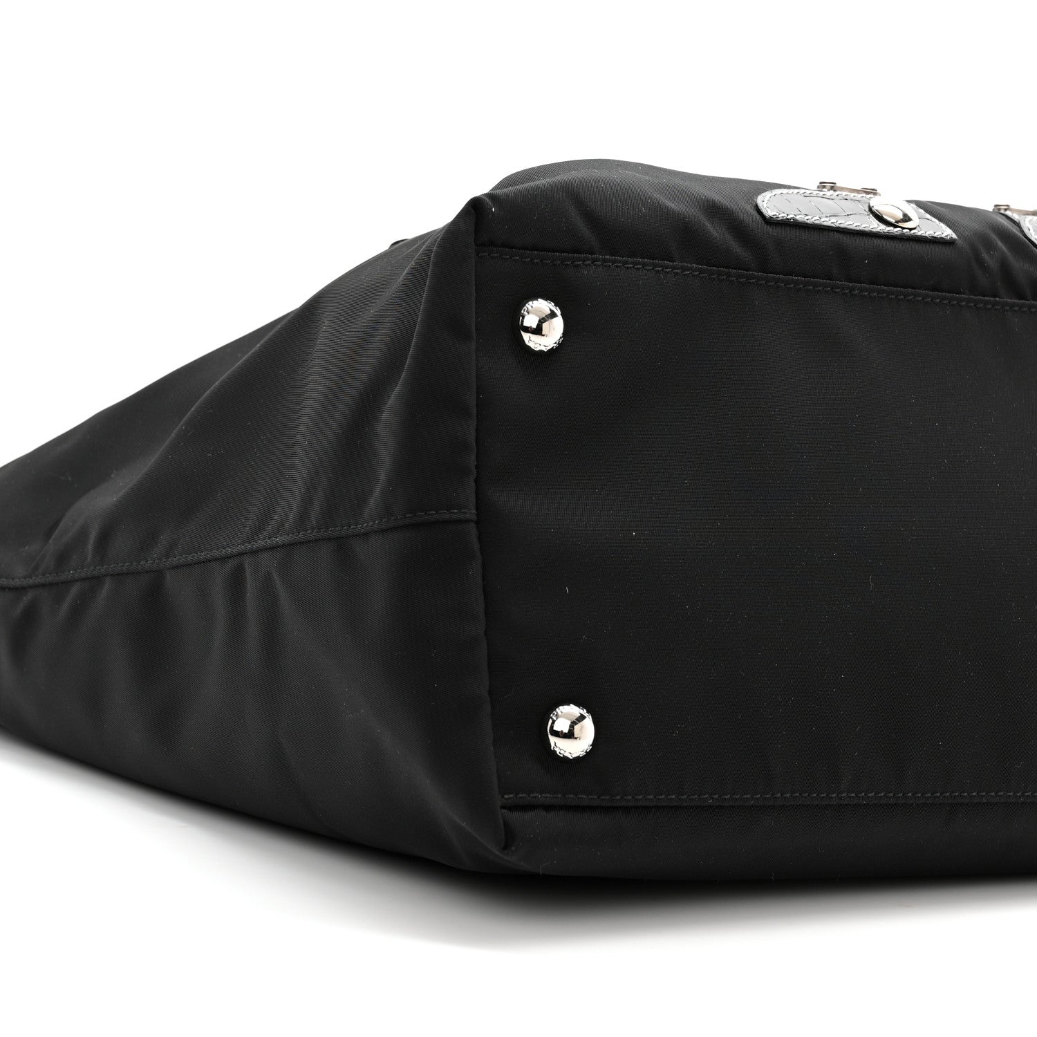 Prada Nylon Tessuto Saffiano Robot Tote Bag Black 10 of 11