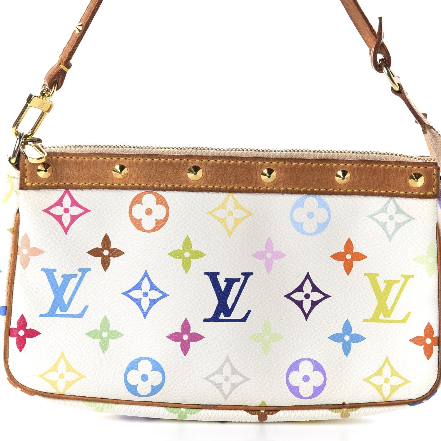 Louis Vuitton Monogram Multicolor Pochette Accessories White 8 of 8