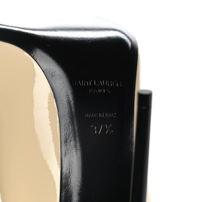 Saint Laurent Patent Calfskin Teddy High Vamp 105 Pumps 37.5 White 6 of 17