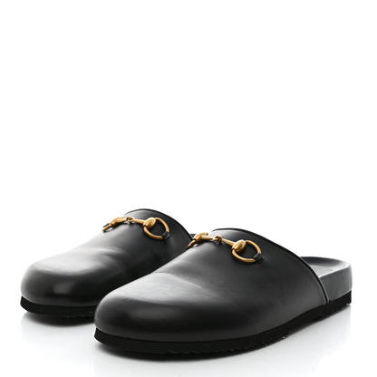 Gucci Jakarta Calfskin Womens Horsebit Slippers 40.5 Black 3 of 8
