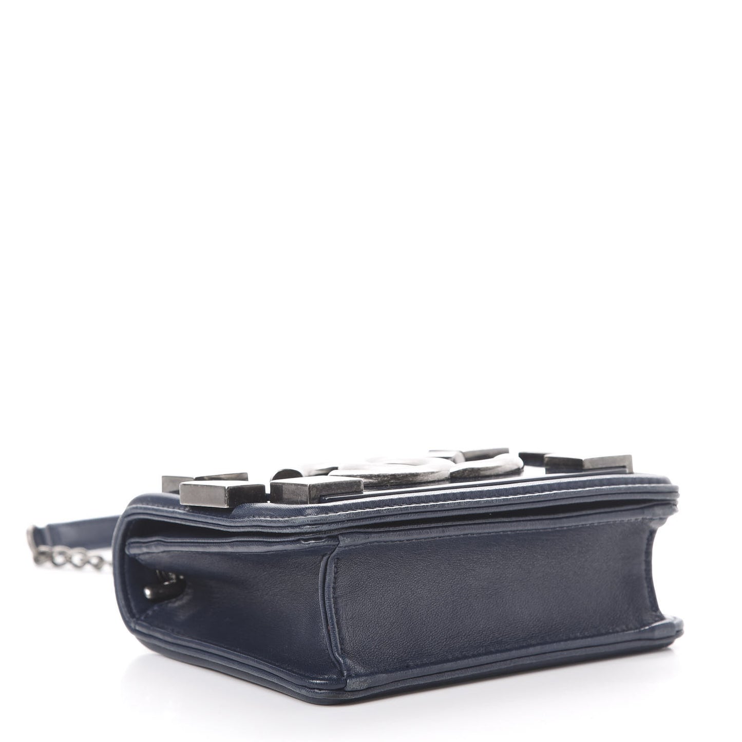 Plexiglass Patent Mini Boy Brick Flap Navy