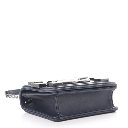 Chanel Plexiglass Patent Mini Boy Brick Flap Navy 3 of 16
