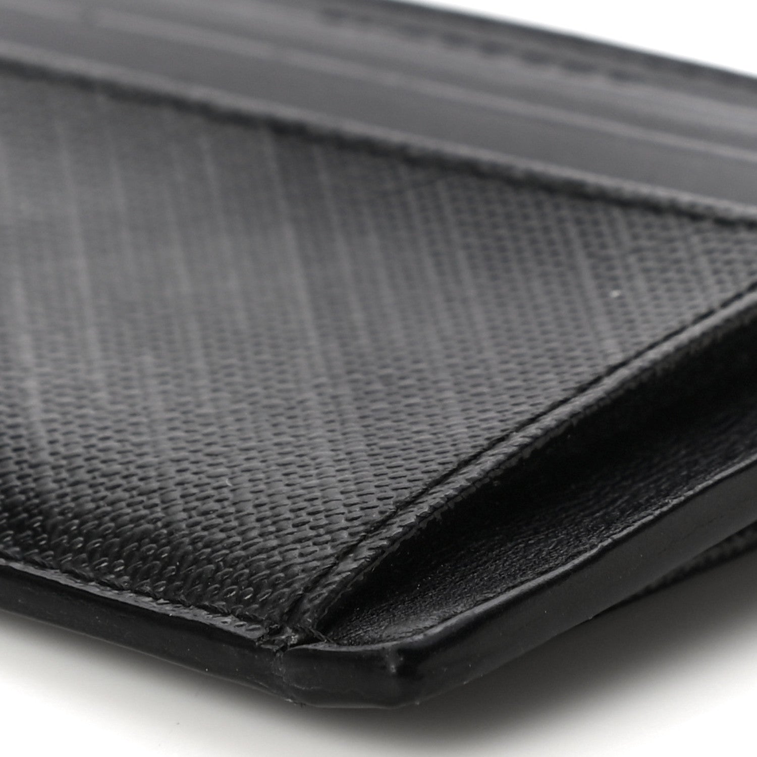 Burberry Grained Calfskin London Check Money Clip Card Case Navy Black 7 of 10