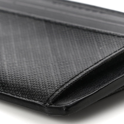 Burberry Grained Calfskin London Check Money Clip Card Case Navy Black 7 of 10