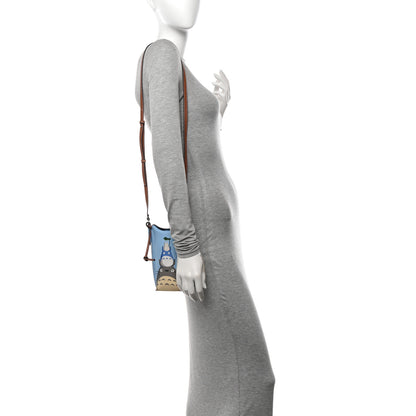 Loewe X MY NEIGHBOR TOTORO Calfskin Gate Pocket Blue Tan Multicolor 2 of 10