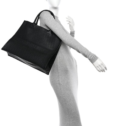 Christian Dior Oblique Calfskin Embossed Large Book Tote Black 2 of 11