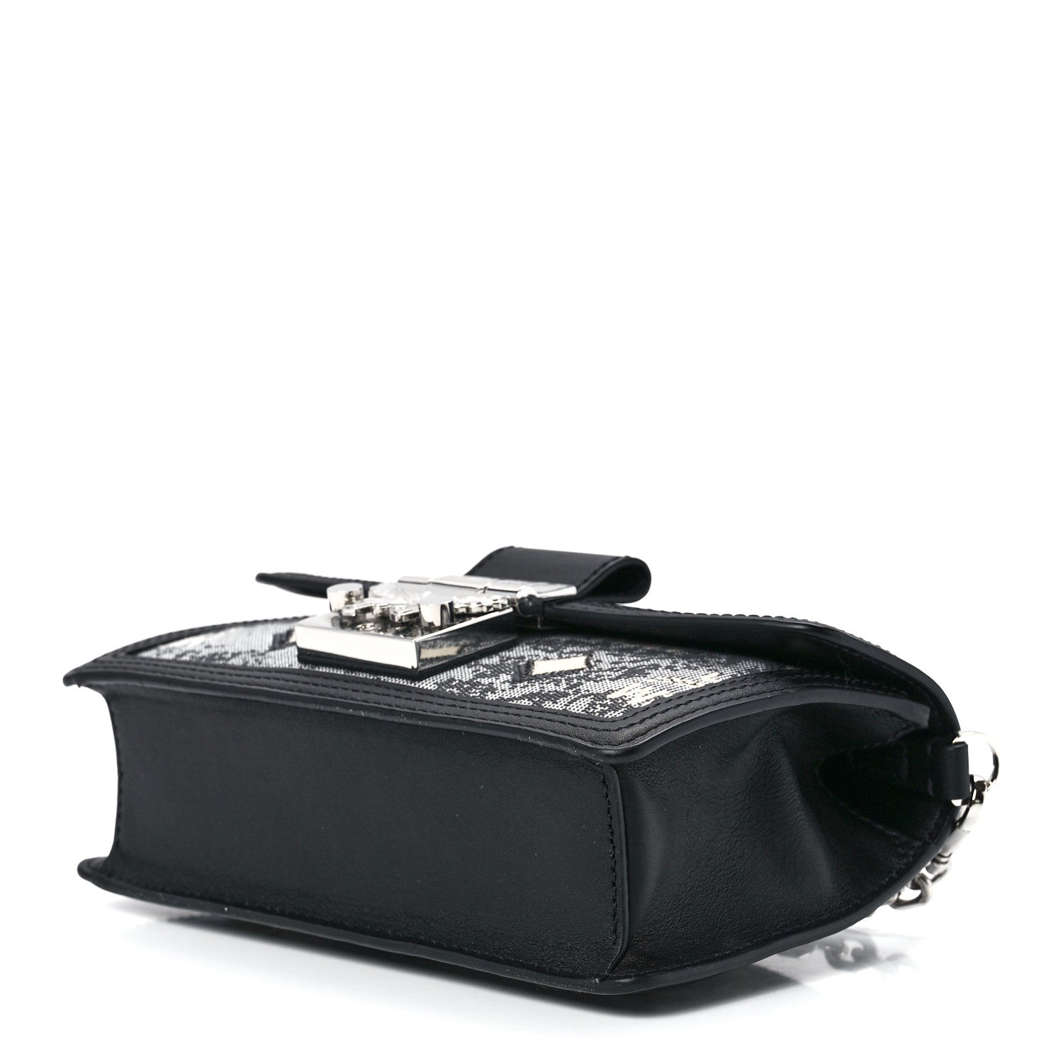 MCM Vintage Jacquard Monogram Mini Tracy Crossbody Black 9 of 11