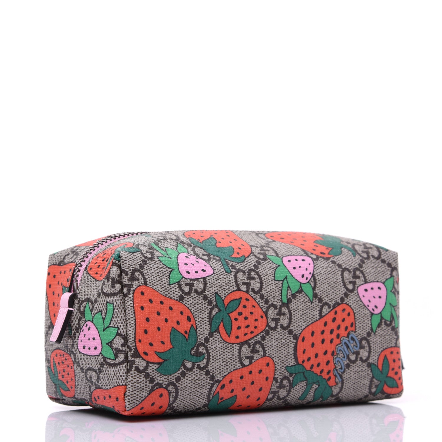 Gucci GG Supreme Monogram Strawberry Cosmetic Case 3 of 12