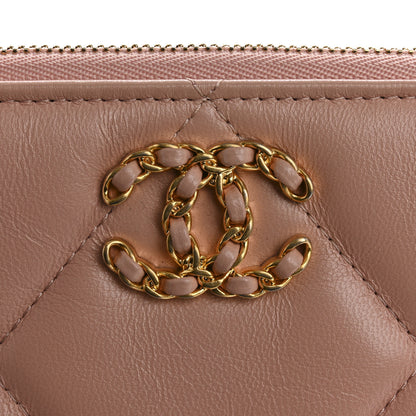 Chanel Goatskin Large Chanel 19 Pouch Pink 8 of 9