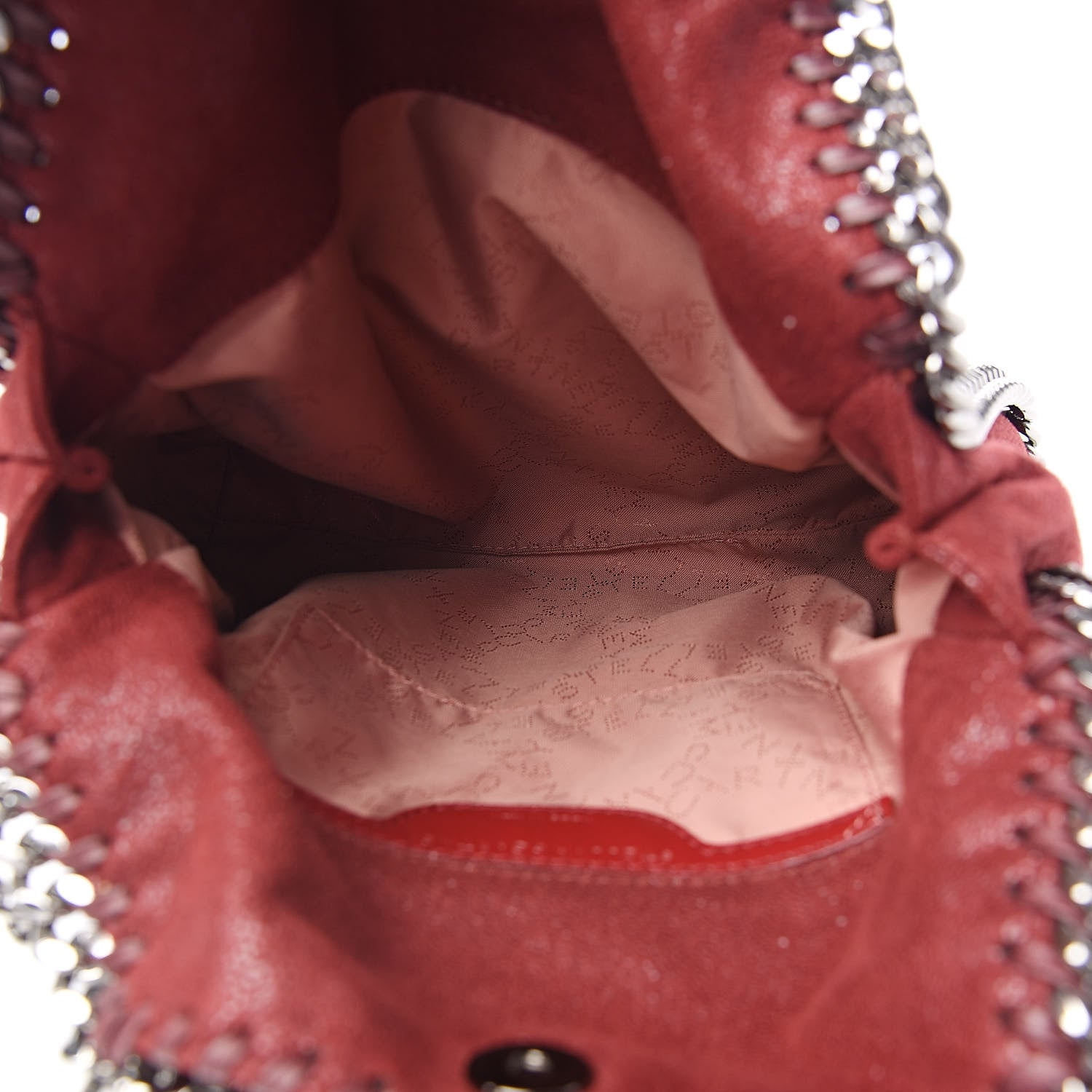 Stella McCartney Shaggy Deer Mini Falabella Fold Over Tote Ruby 7 of 10