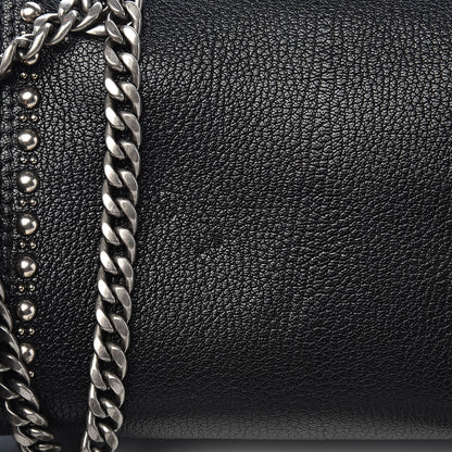 Miu Miu Goatskin Madras Borchie Shoulder Bag Black 8 of 11