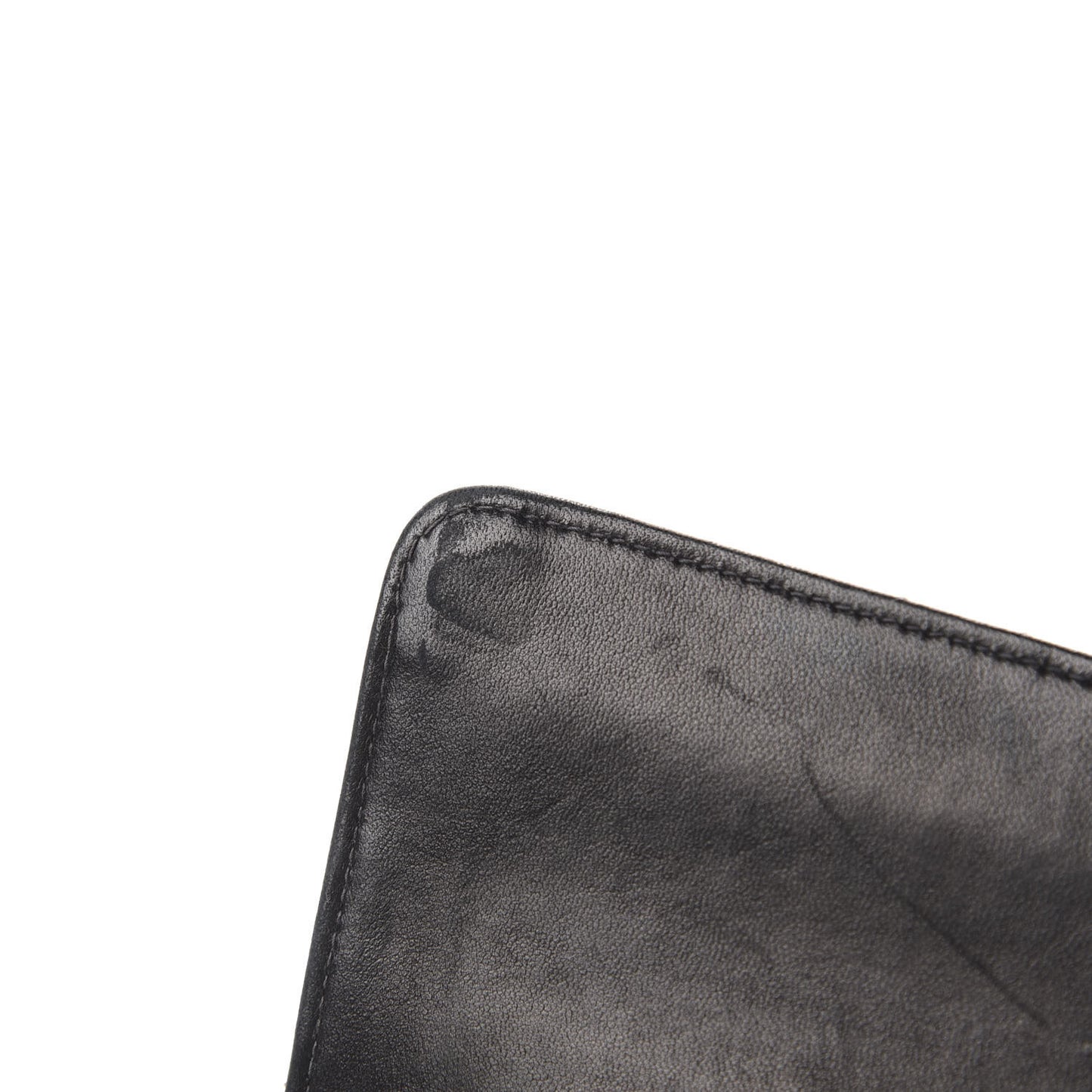 Patent Quilted Medium Double Flap Black