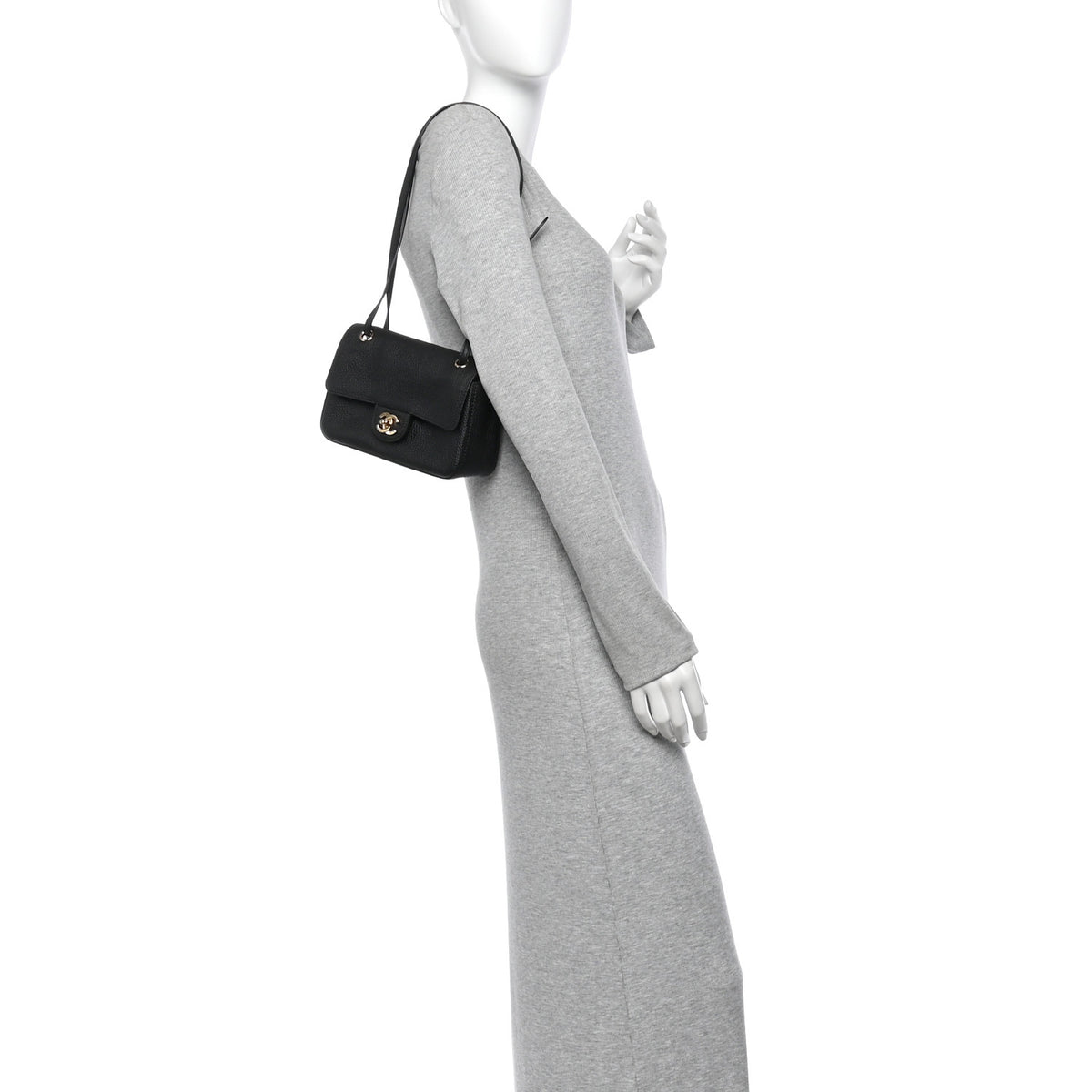 Chanel Grained Calfskin Mini Souplissimo Maxi Flap Black 3 of 21