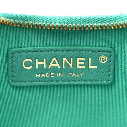 Chanel Lambskin Quilted Chain Around Hobo Green 7 of 10