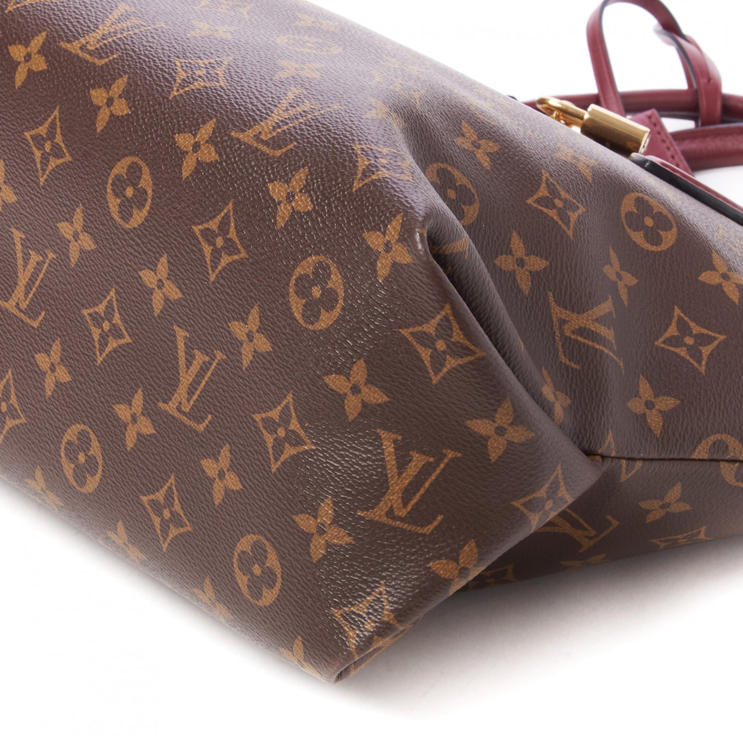 Monogram Flower Zipped Tote MM Bordeaux