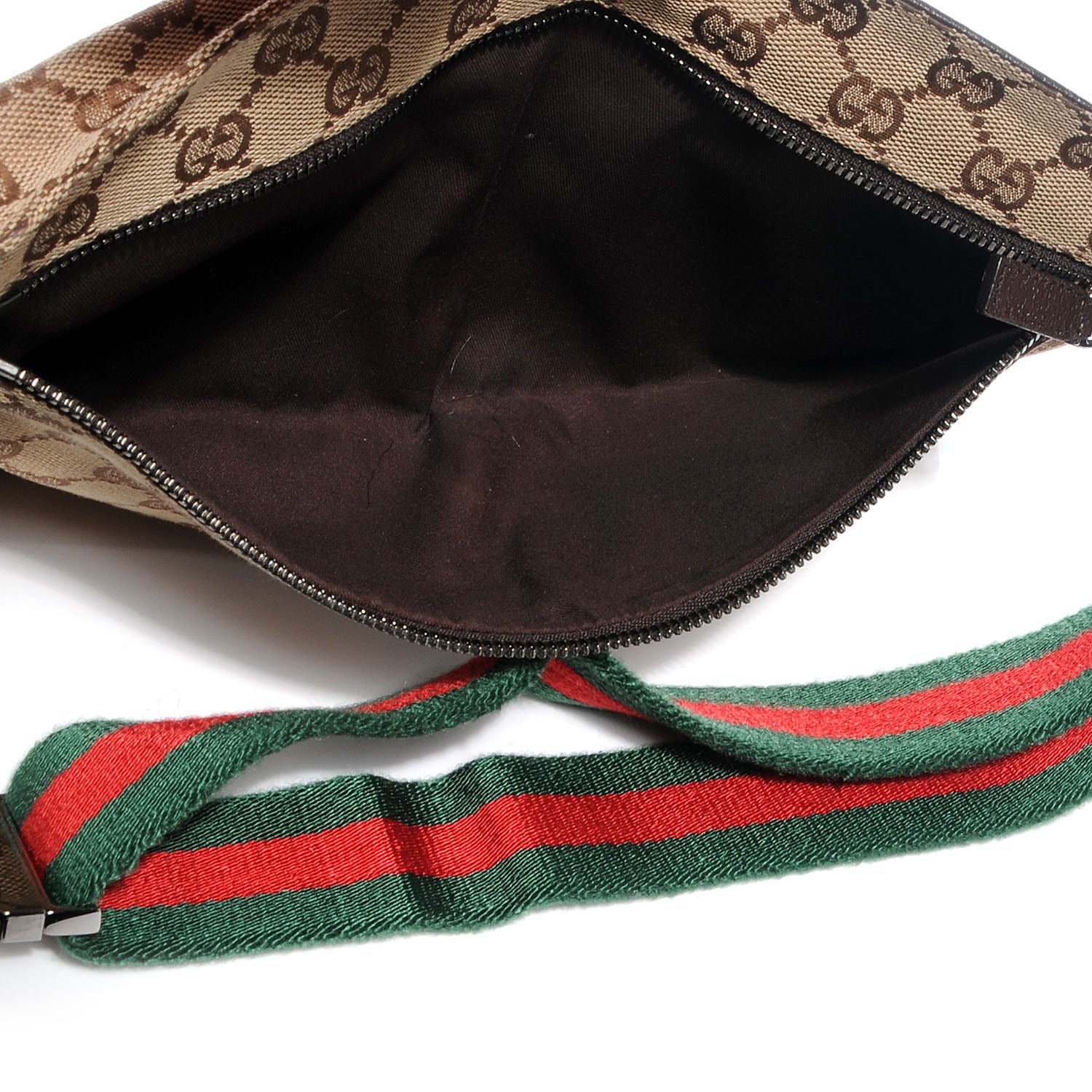 Gucci GG Monogram Web Double Pocket Belt Bag Ebony 5 of 8