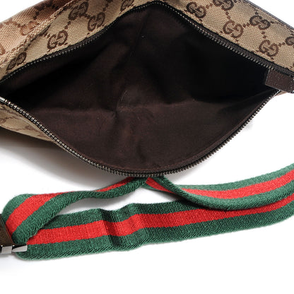 Gucci GG Monogram Web Double Pocket Belt Bag Ebony 5 of 8