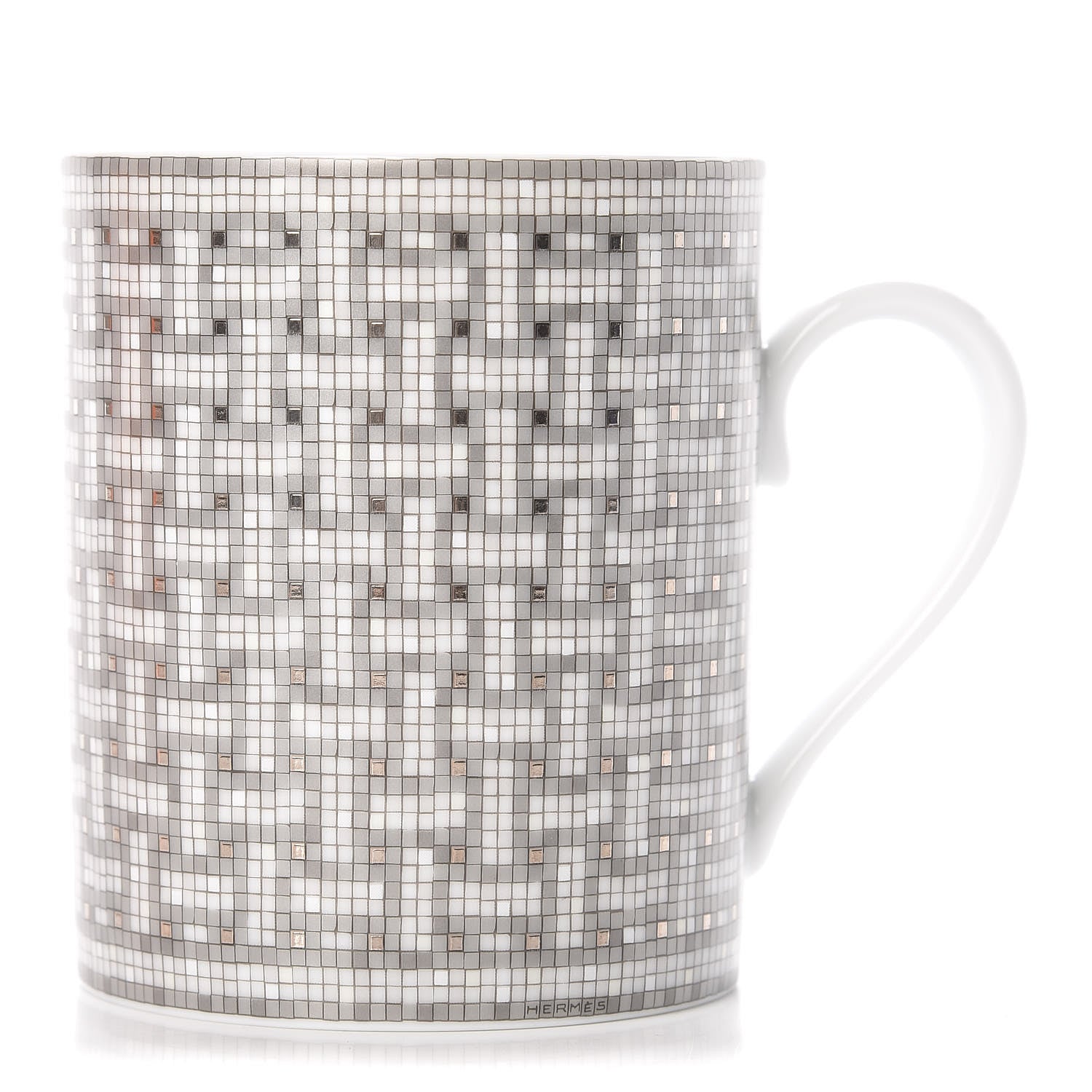 Hermes Porcelain Mosaique au 24 Mug Platinum 1 of 6