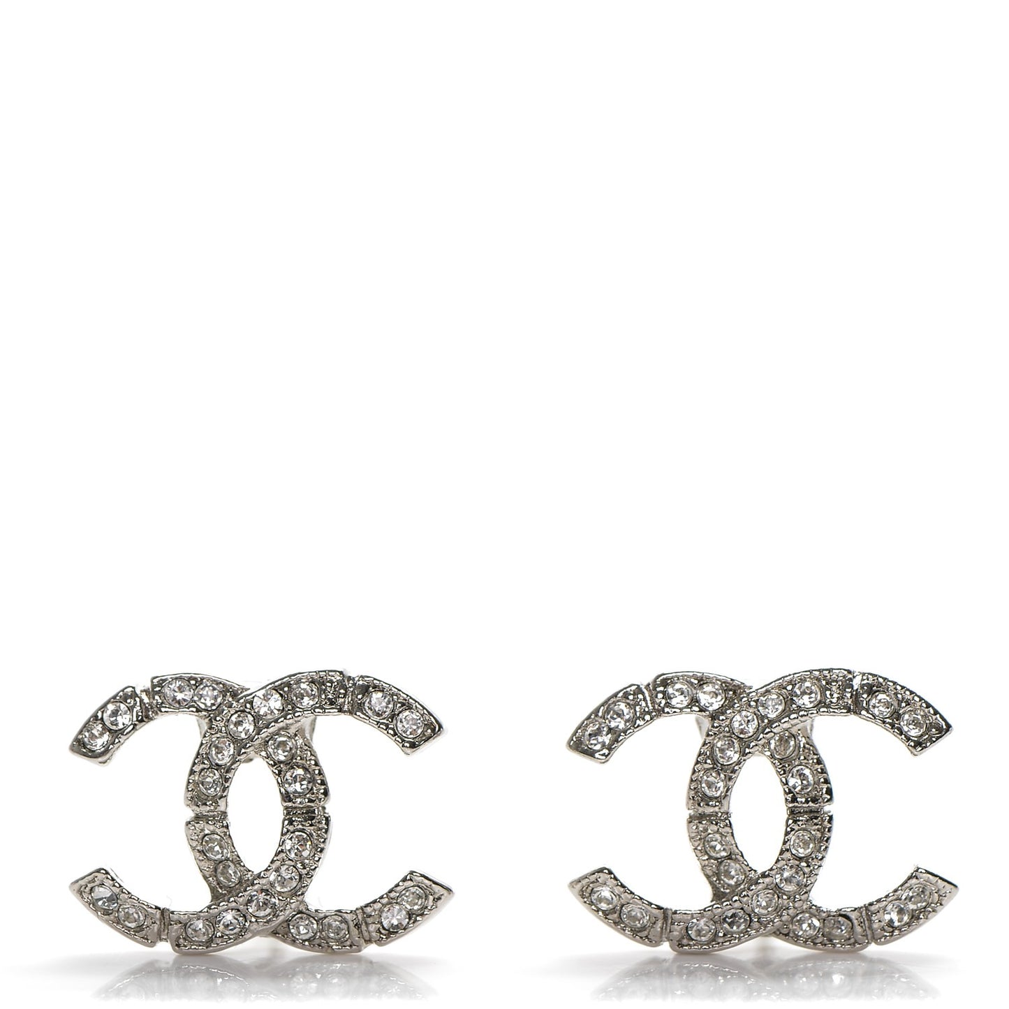 Crystal CC Earrings Silver