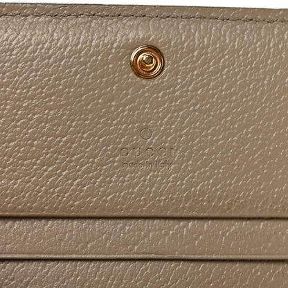 Gucci GG Supreme Monogram Textured Dollar Calfskin Web Ophidia Card Case Beige Mystic White Oatmeal 6 of 6