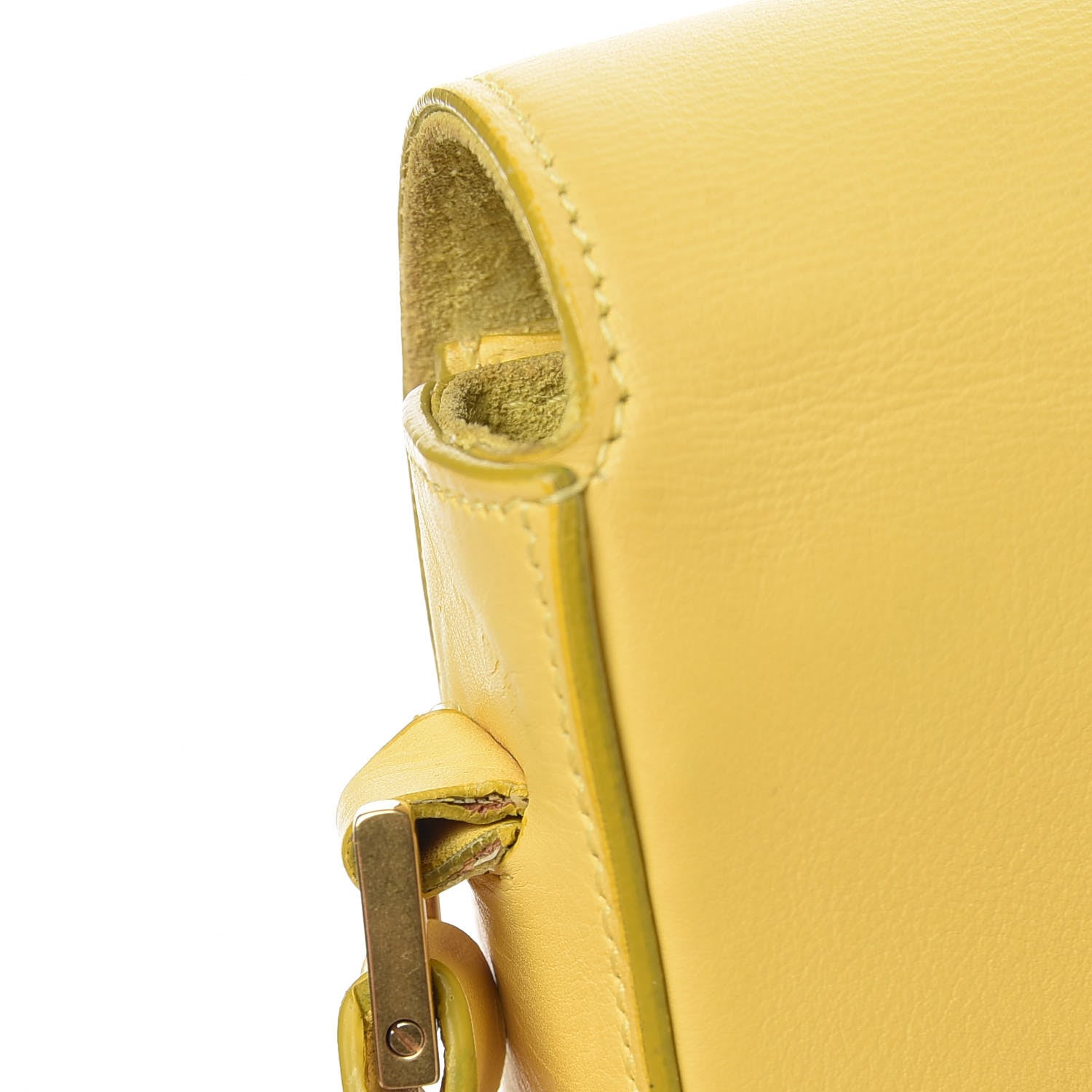 Saint Laurent Calfskin Classic Y Satchel Yellow 11 of 11