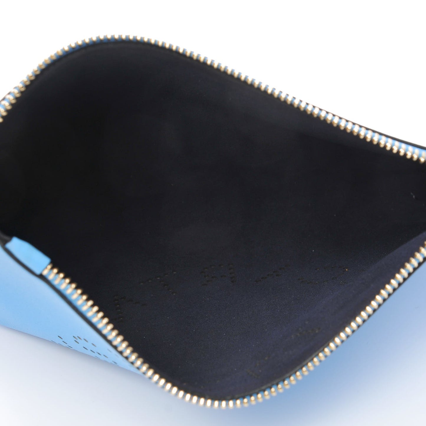 Alter Nappa Perforated Logo Pouch Blue