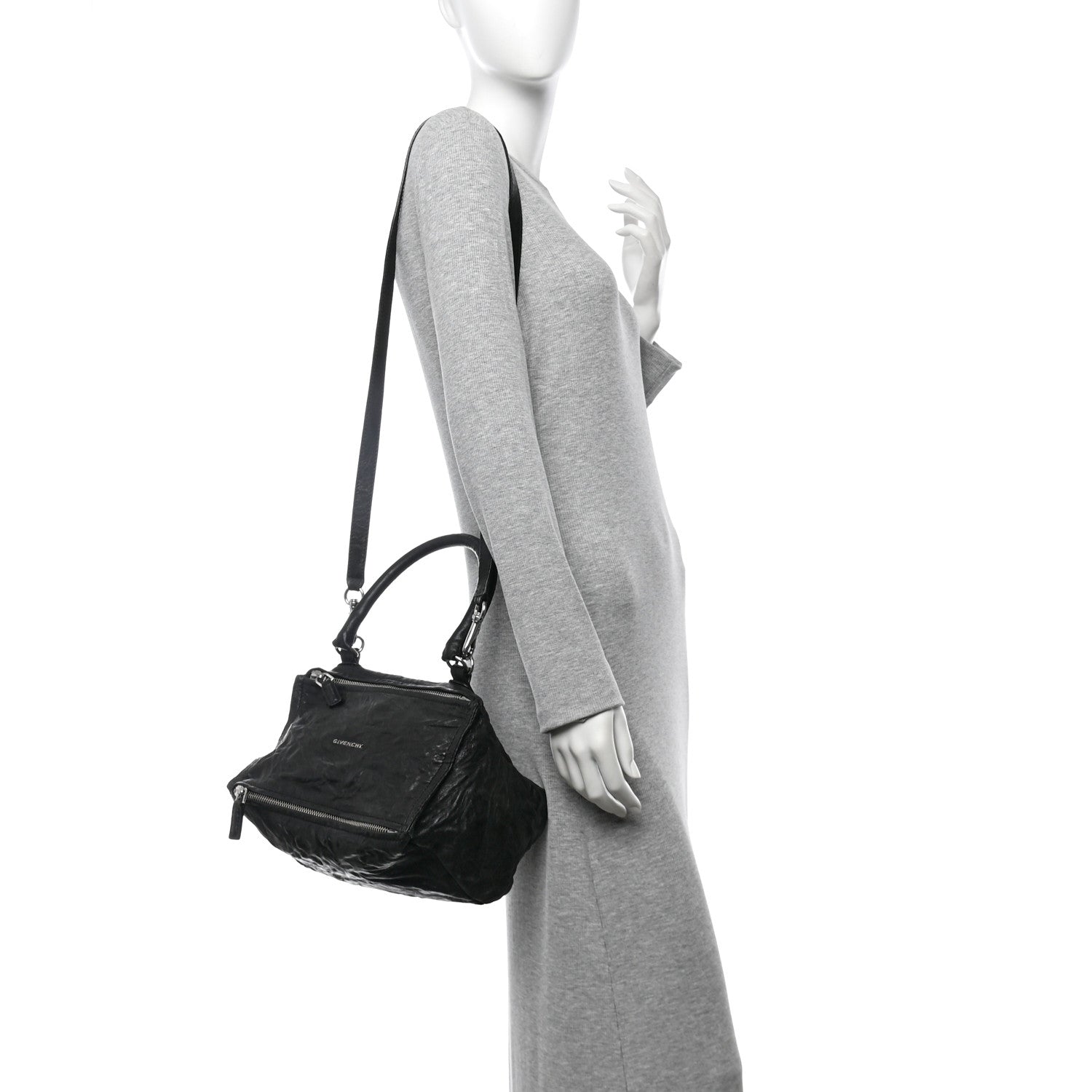 Givenchy Tumbled Sheepskin Small Pandora Black 2 of 11