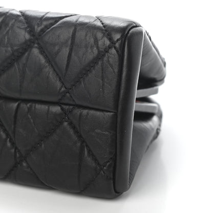 Chanel Aged Calfskin Quilted Small Just Mademoiselle Bowling Bag Black 9 of 9