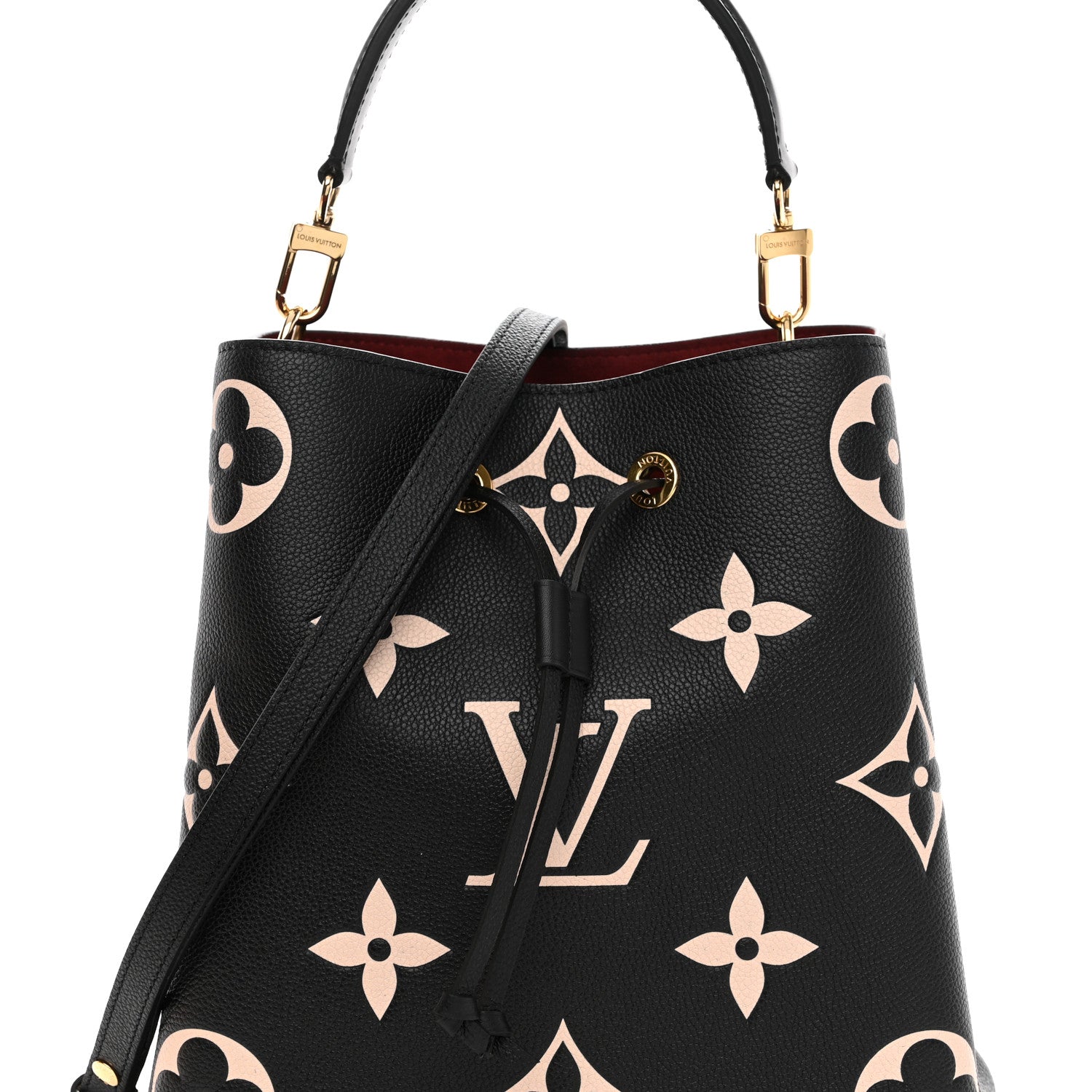 Louis Vuitton Empreinte Monogram Giant Neonoe MM Black Beige 10 of 13
