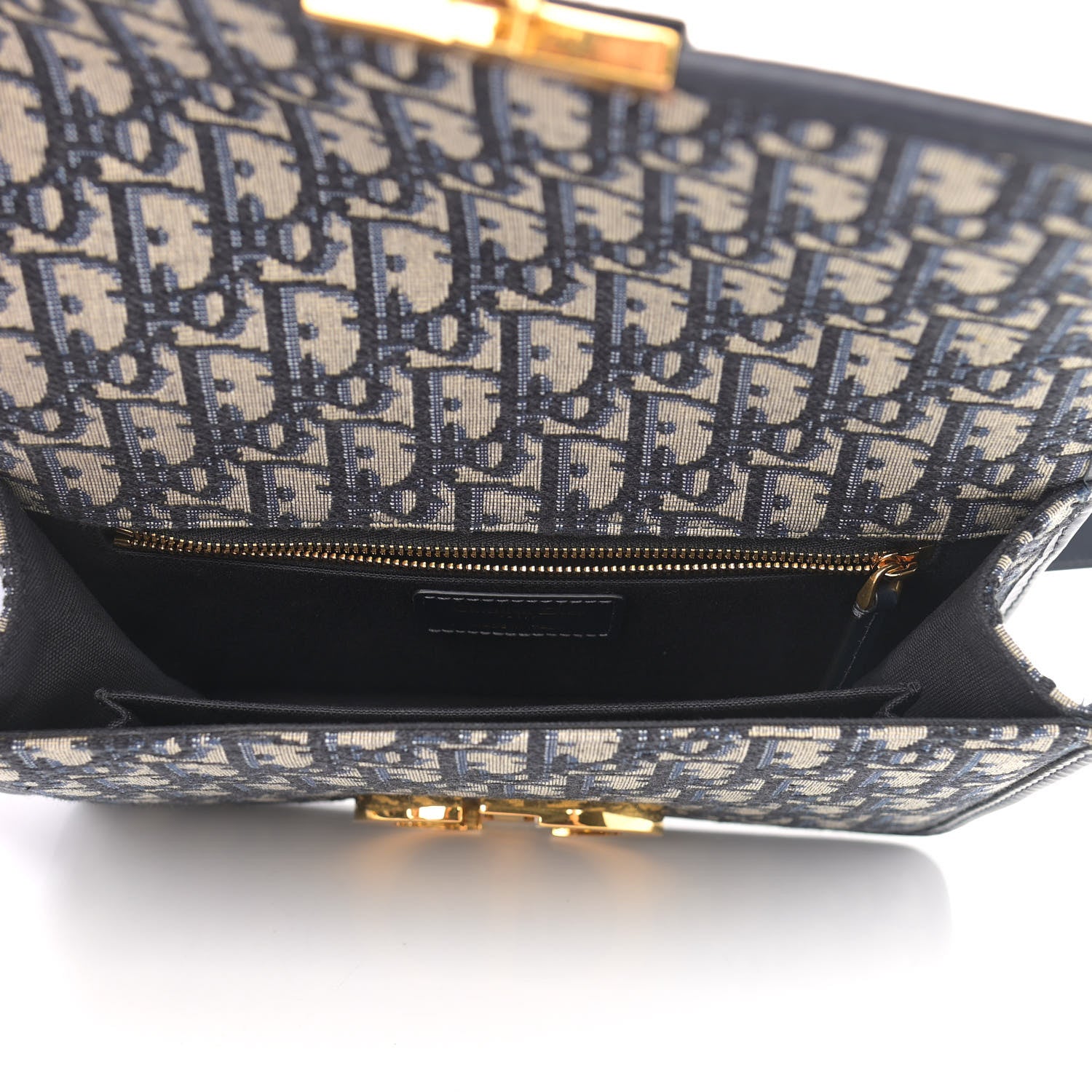 Christian Dior Oblique 30 Montaigne Flap Bag Blue 5 of 10