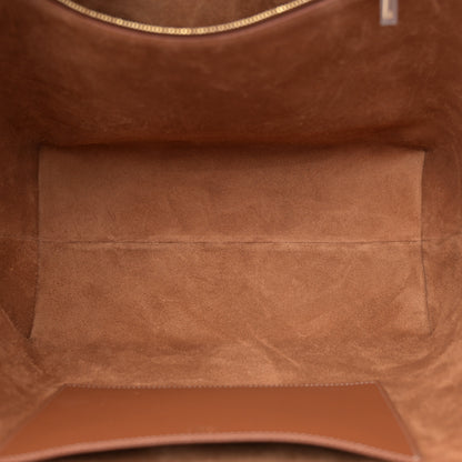Celine Grained Calfskin Triomphe Medium Cabas Anais  Tan 5 of 11
