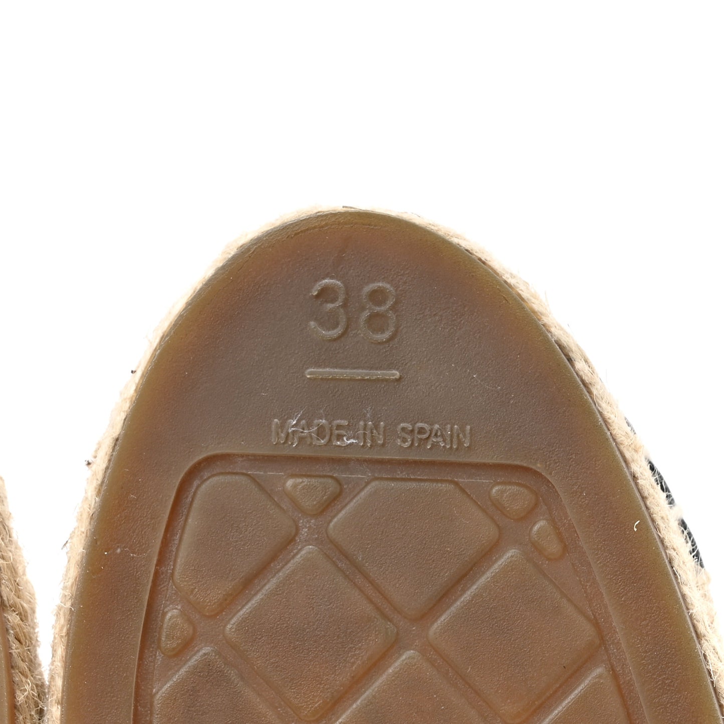 Lambskin CC Espadrilles 38 Beige Black