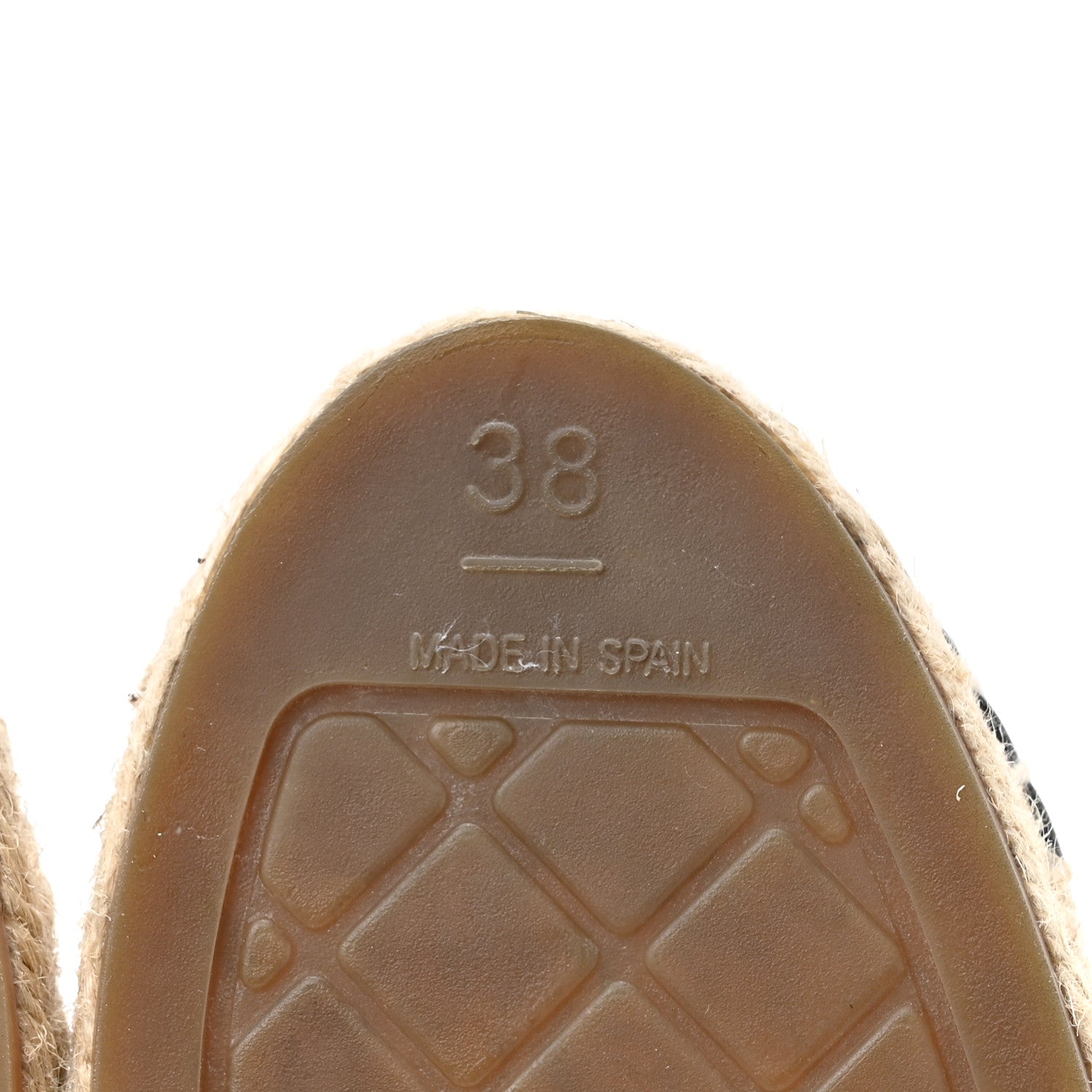 Chanel Lambskin CC Espadrilles 38 Beige Black 6 of 10
