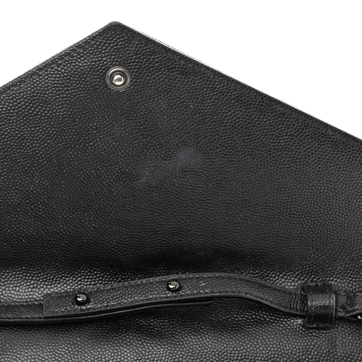 Grain De Poudre Matelasse Chevron Monogram Monochrome Chain Wallet Black