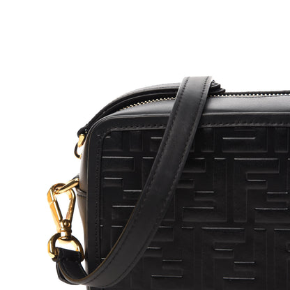 Fendi Vitello Century FF 1974 Embossed Mini Camera Case Black 11 of 12