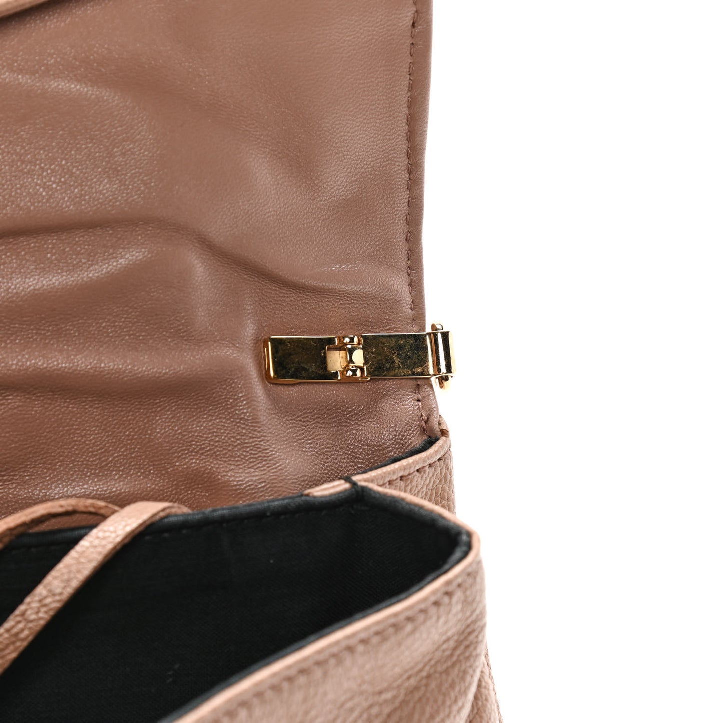 Agneau Giant 12 Gold Hardware Envelope Strap Clutch Rose Bonbon
