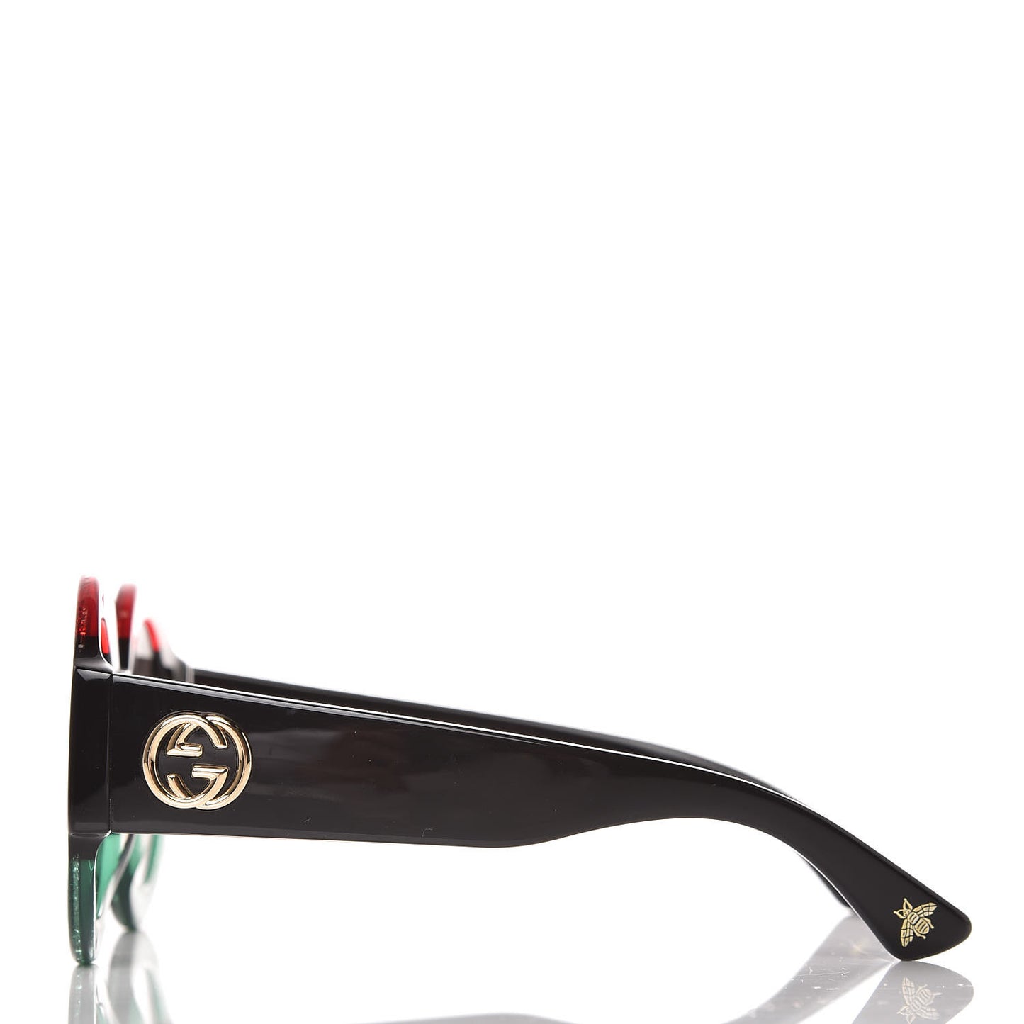 Acetate Round GG0084S Sunglasses Black Red Green