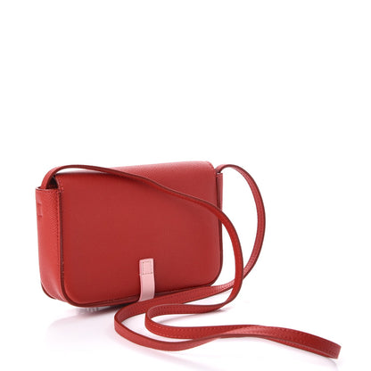 Celine Grained Shiny Calfskin Strap Clutch Scarlet 4 of 9