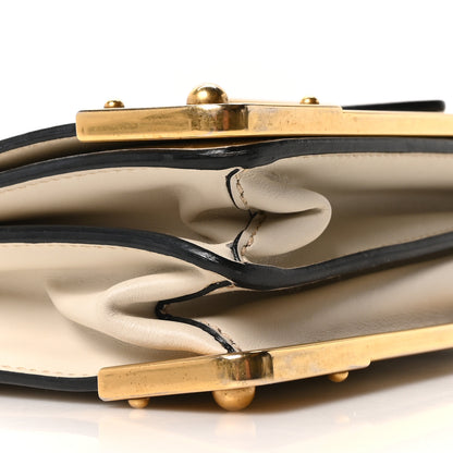 Prada City Calf Saffiano Cahier Bag Talco Black 8 of 9