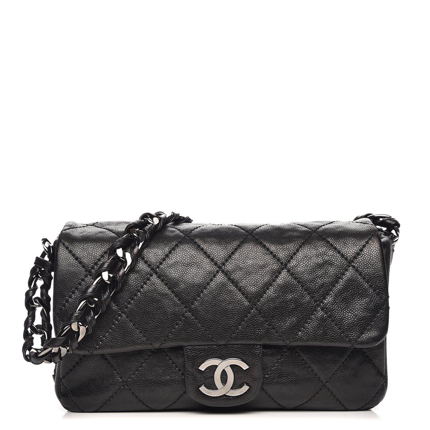Chanel Glazed Caviar Quilted Modern Chain Flap Black 1 of 8