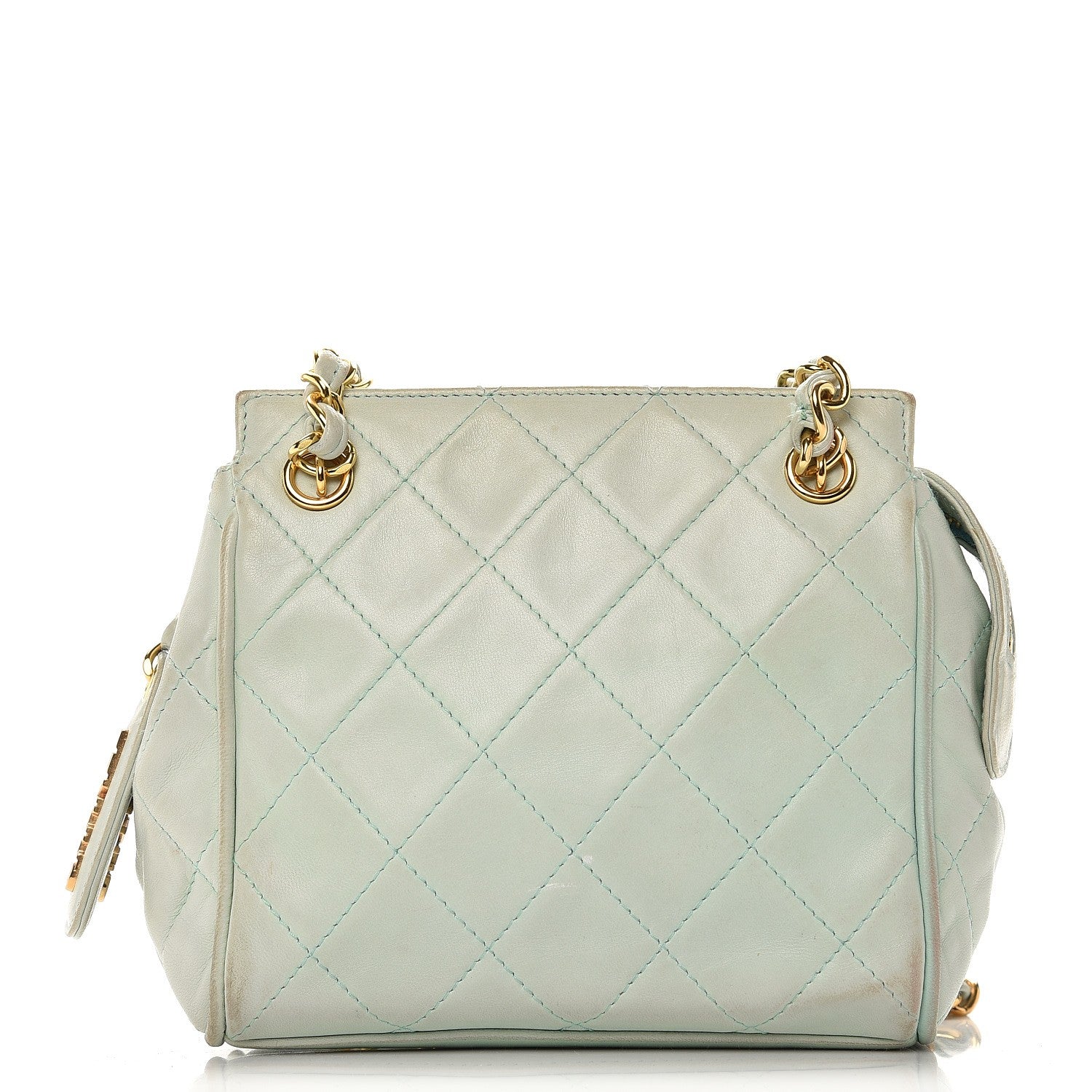 Chanel Lambskin Quilted Small Shoulder Bag Light Green 1 of 16