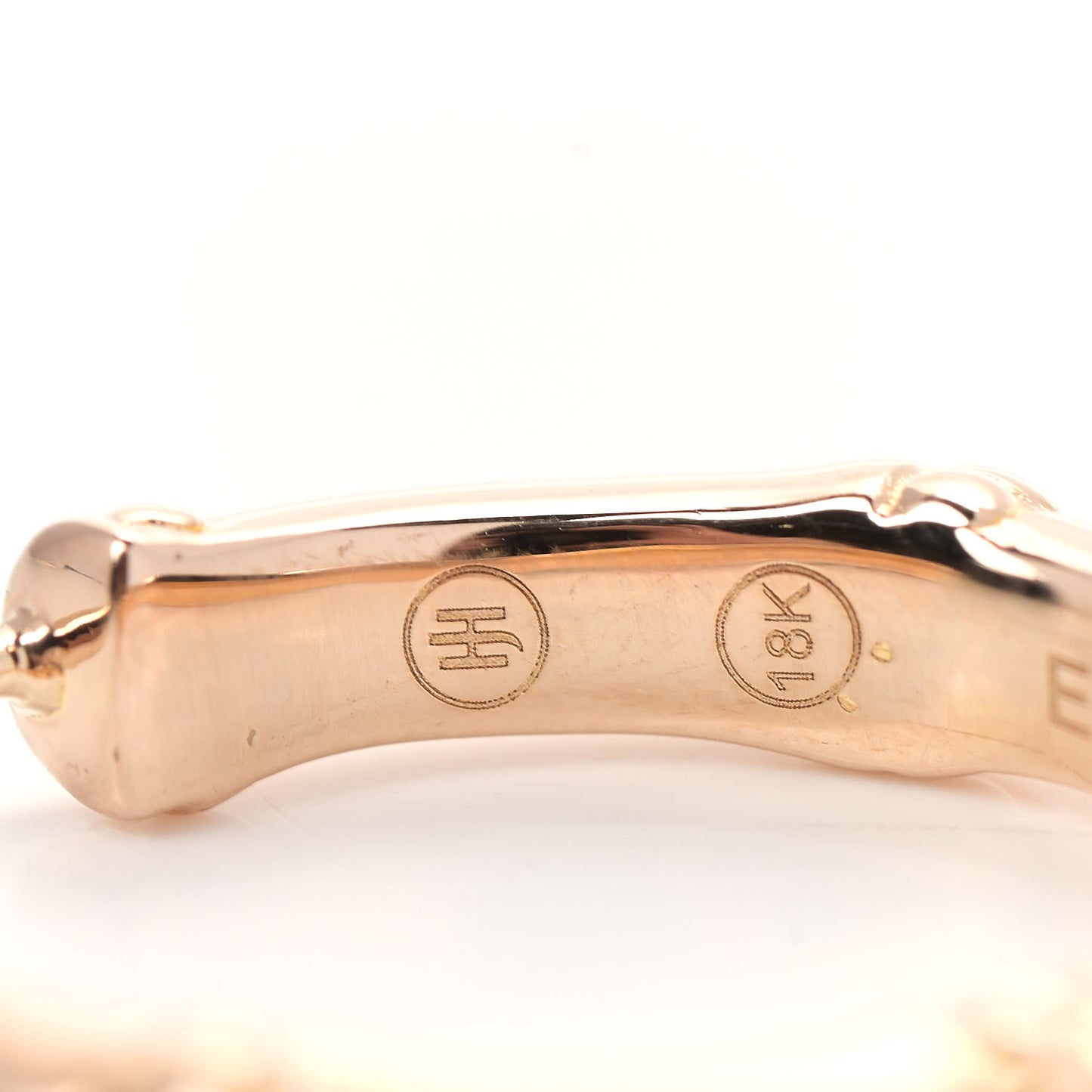 18K Yellow Gold Small Bamboo Hoop Earrings