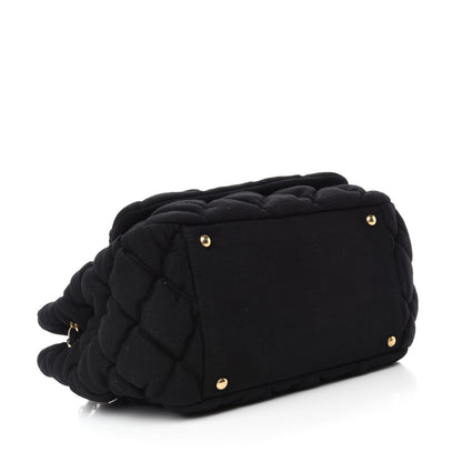 Chanel Jersey Bubble Quilt Flap Black 4 of 10