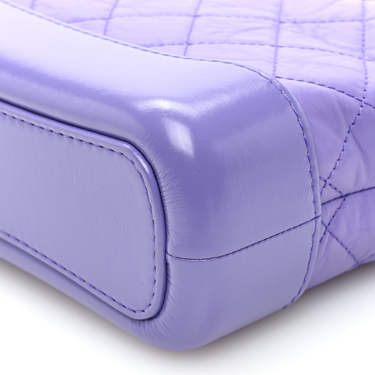 Aged Calfskin Quilted Small Gabrielle Hobo Purple