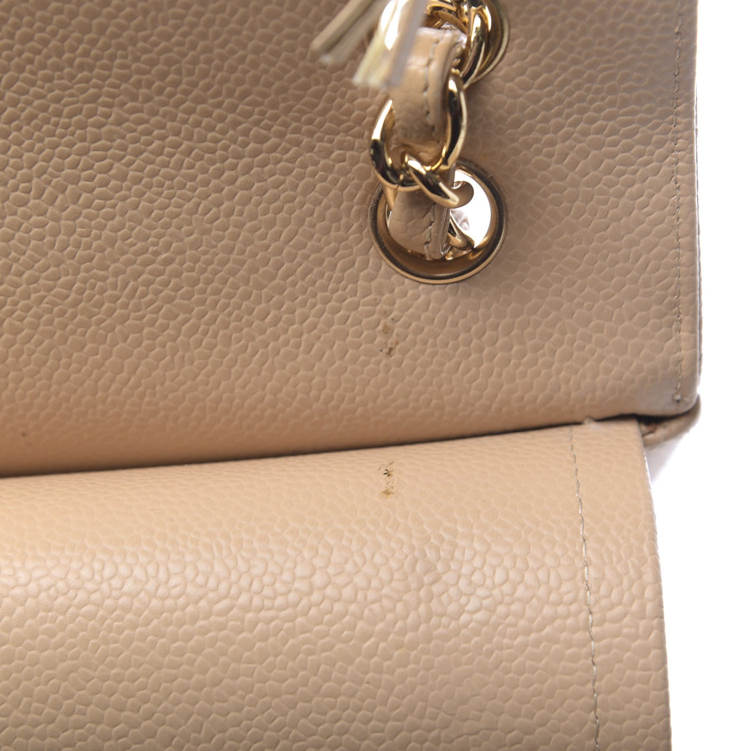 Chanel Caviar Quilted Jumbo Double Flap Beige Clair 9 of 21