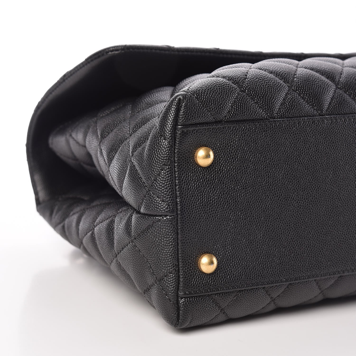 Chanel Caviar Quilted Large Coco Handle Flap Black 8 of 9