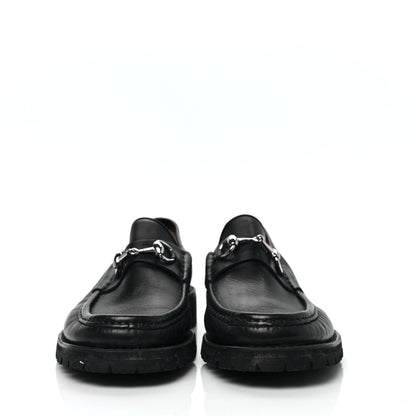 Gucci Laredo Calfskin Mens Horsebit Loafers 8.5 Black 2 of 9
