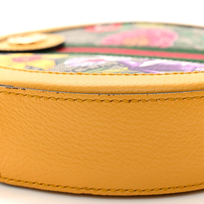 Gucci GG Supreme Monogram Flora Web Mini Ophidia Round Shoulder Bag Beige Multicolor Crop 9 of 11
