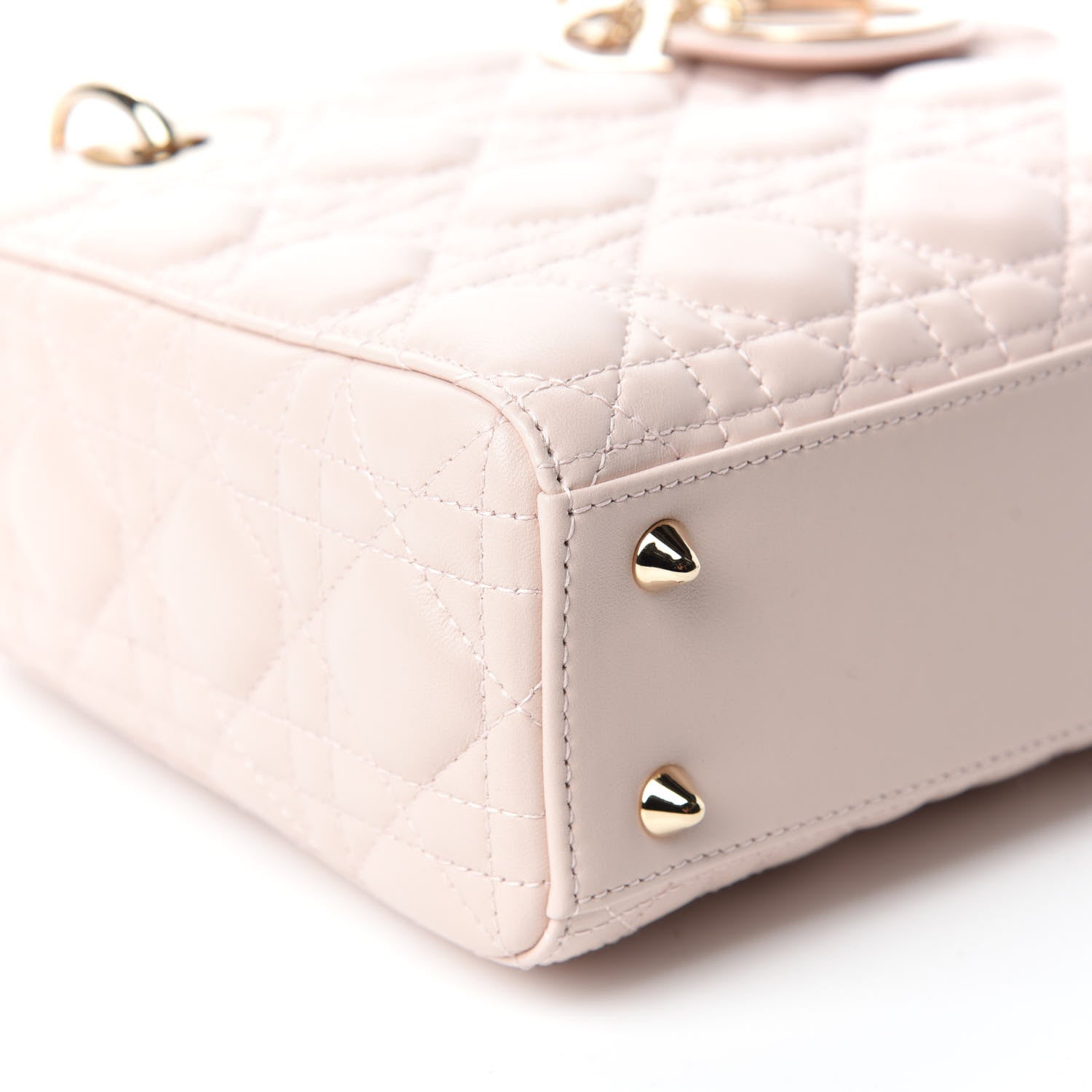 Christian Dior Lambskin Cannage Small Lady Dior Rose Poudre 6 of 11